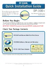 D-Link DP-300+ Quick Installation Manual preview