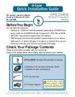 Preview for 1 page of D-Link DPG-2000W - AirPlus G Wireless Presentation Gateway Quick Installation Manual