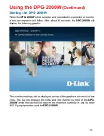 Preview for 12 page of D-Link DPG-2000W - AirPlus G Wireless Presentation Gateway User Manual