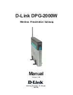 D-Link DPG-2000W - AirPlus G Wireless Presentation... User Manual preview