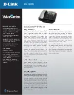 Preview for 1 page of D-Link DPH-125MS - VoiceCenter VoIP Phone Specifications