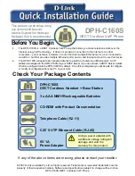 Preview for 1 page of D-Link DPH-C160S Quick Installation Manual