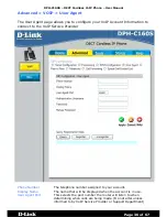 Предварительный просмотр 36 страницы D-Link DPH-C160S User Manual