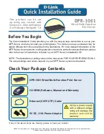 Preview for 2 page of D-Link DPR-1061 Quick Installation Manual