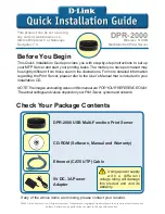 Preview for 2 page of D-Link DPR-2000 Quick Install Manual