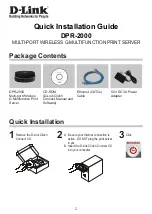 Preview for 2 page of D-Link DPR-2000 Quick Installation Manual