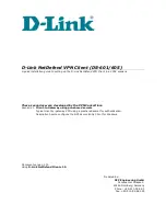 Preview for 1 page of D-Link DS-605 - VPN Client - PC User Manual