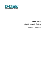 D-Link DSA-3600 Quick Install Manual preview