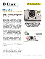 D-Link DSC-350 - Digital Camera - 0.35 Megapixel Product Specification preview