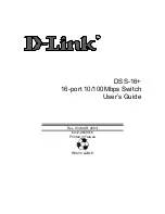 Предварительный просмотр 1 страницы D-Link DSH-16 - Hub User Manual