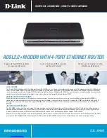 D-Link DSL-2540B - ADSL2/2+ Modem With EN Router Specifications preview