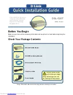 D-Link DSL-2540T Quick Installation Manual preview