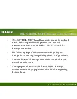 D-Link DSL-2540T Setup Procedure предпросмотр