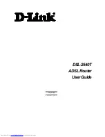 D-Link DSL-2540T User Manual preview