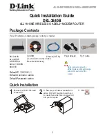 Preview for 2 page of D-Link DSL-2640B Quick Install Manual