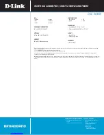 Preview for 3 page of D-Link DSL-2640B Specifications