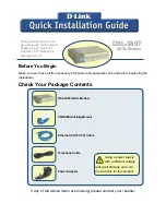 Preview for 1 page of D-Link DSL-380T Quick Instruction Manual