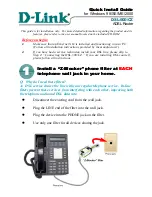 Предварительный просмотр 2 страницы D-Link DSL-500 Quick Install Manual