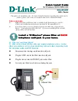 Предварительный просмотр 2 страницы D-Link DSL-504 Quick Install Manual