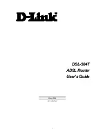 D-Link DSL-504T User'Smanual preview