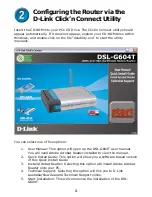 Preview for 3 page of D-Link DSL-G604T Quick Installation Manual