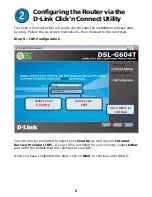 Preview for 8 page of D-Link DSL-G604T Quick Installation Manual