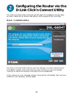 Preview for 12 page of D-Link DSL-G604T Quick Installation Manual