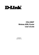 Preview for 1 page of D-Link DSL-G604T User Manual