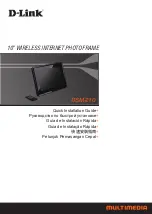 D-Link DSM-210 - Wireless Internet Photo Frame Quick Installation Manual preview