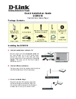 Preview for 1 page of D-Link DSM-510 - MediaLounge High-Definition Media Player Quick Installation Manual