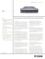 Предварительный просмотр 1 страницы D-Link DSN-2100-10 - xStack Storage Area Network Array Hard Drive Datasheet
