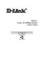 D-Link DSS-5 - 10/100 Switch, Desktop User Manual предпросмотр