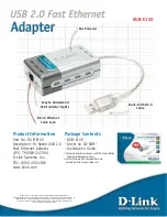 Предварительный просмотр 2 страницы D-Link DUB-E100 Datasheet