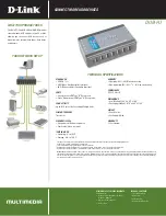 Предварительный просмотр 2 страницы D-Link DUB-H7 - Hub - USB Technical Specifications