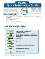 D-Link DUB-T210 Quick Installation Manual предпросмотр