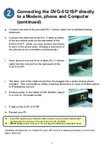 Preview for 5 page of D-Link DVG-5121SP Quick Information Manual