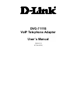 D-Link DVG-7111S User Manual preview