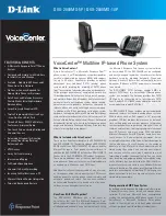 Preview for 1 page of D-Link DVX-2000MS-10P - VoiceCenter IP Phone Sys... Features And Benefits