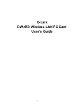 Предварительный просмотр 1 страницы D-Link DW-650 User Manual