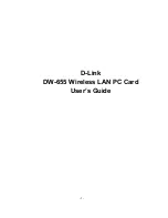 D-Link DW-655 User Manual preview