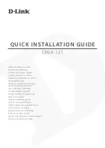 Preview for 1 page of D-Link DWA-121 Quick Installation Manual
