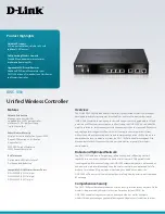 Preview for 1 page of D-Link DWC-1000 Technical Specifications