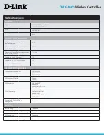 Preview for 3 page of D-Link DWC-1000 Technical Specifications