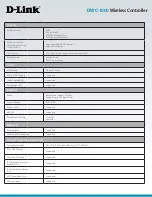 Preview for 4 page of D-Link DWC-1000 Technical Specifications