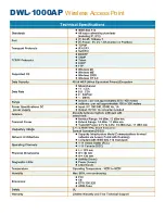 Предварительный просмотр 2 страницы D-Link DWL-1000AP Product Specifications