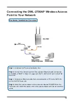 Preview for 10 page of D-Link DWL-2700AP - AirPremier Outdoor Wireless Access... Install Manual