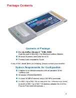 Предварительный просмотр 3 страницы D-Link DWL-G650 - AirPlus Wireless 802.11b 11Mbps/802.11g 54Mbps PC Card Manual