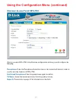 Preview for 21 page of D-Link DWL-G800AP Manual