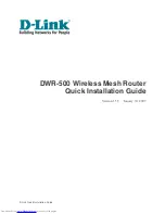 Preview for 1 page of D-Link DWR-500 Quick Installation Manual