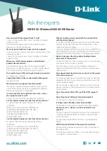 Preview for 1 page of D-Link DWR-920 Troubleshooting